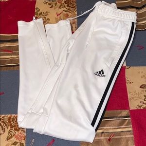 Adidas white pants.